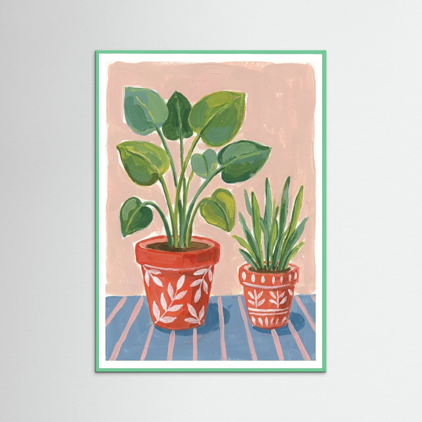 Mint Wood Terracotta Blooms