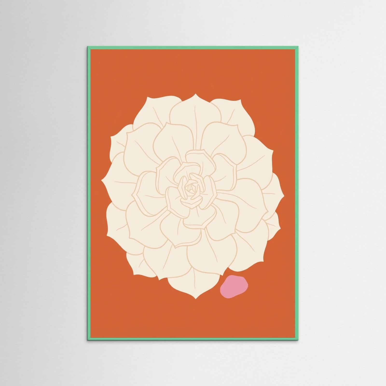 Mint Wood Terracotta Frond