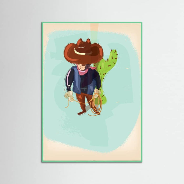 Texas Cowboy Poster – plakat og kunsttryk