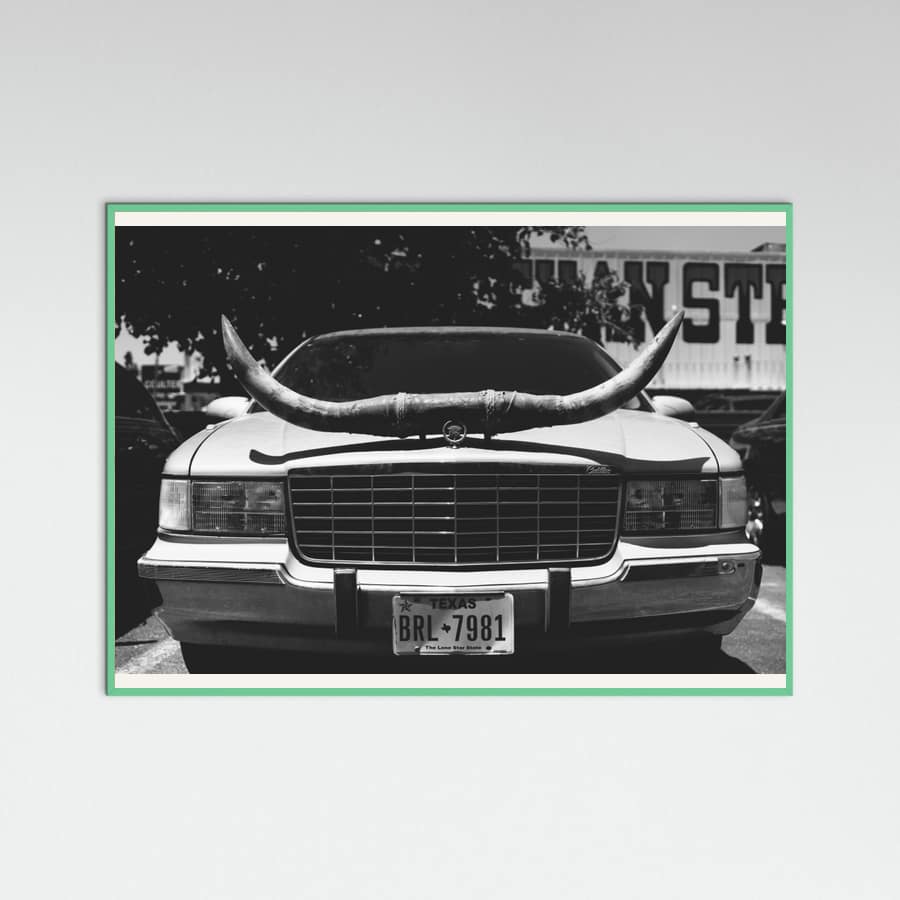 Mint Wood Texas Ride Poster