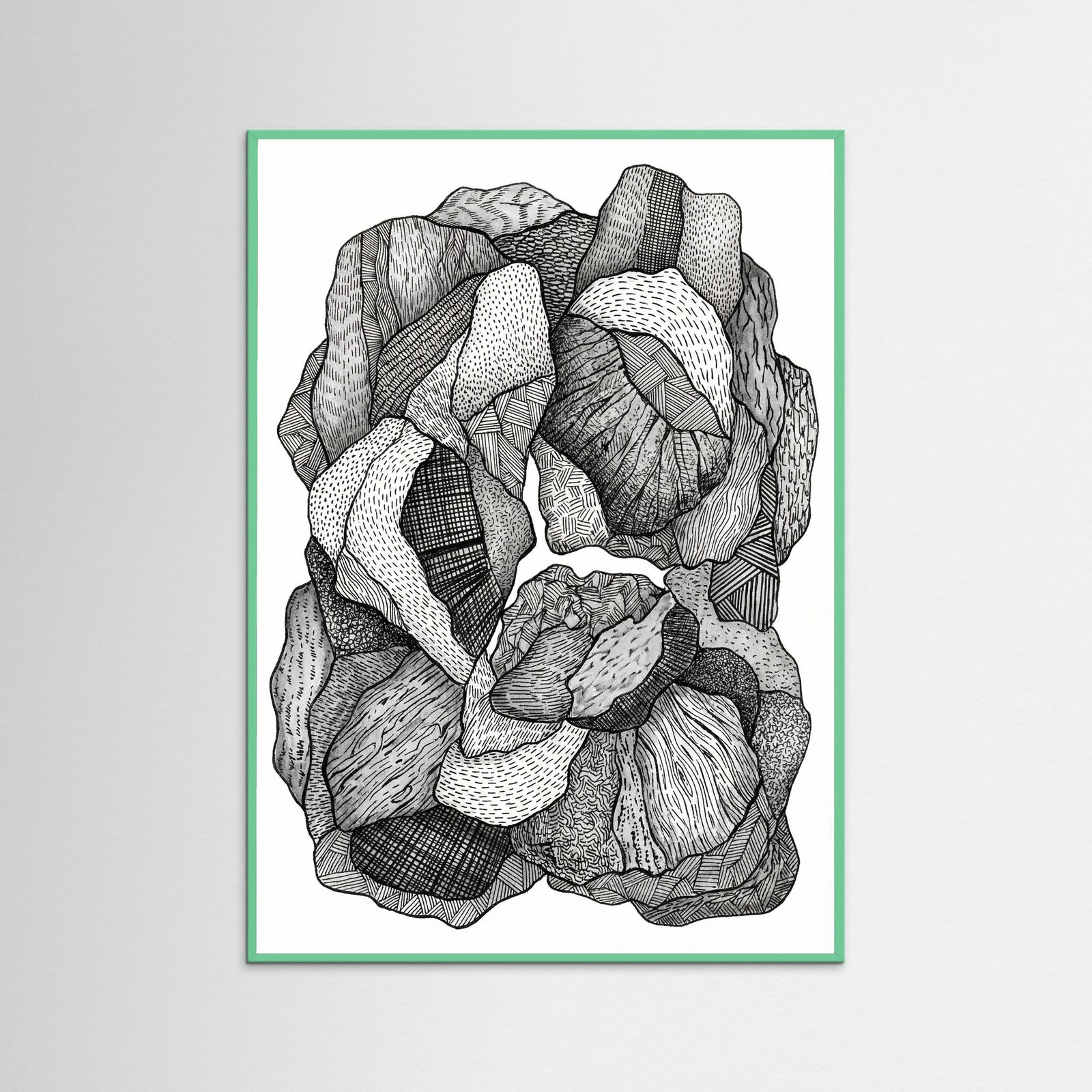 Mint Wood Textural Flow