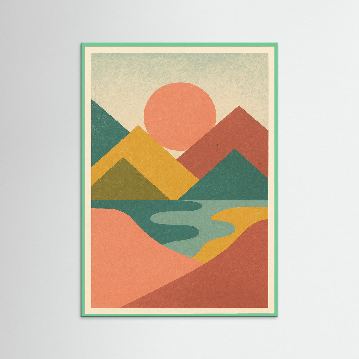 Mint Wood Textured Gazes