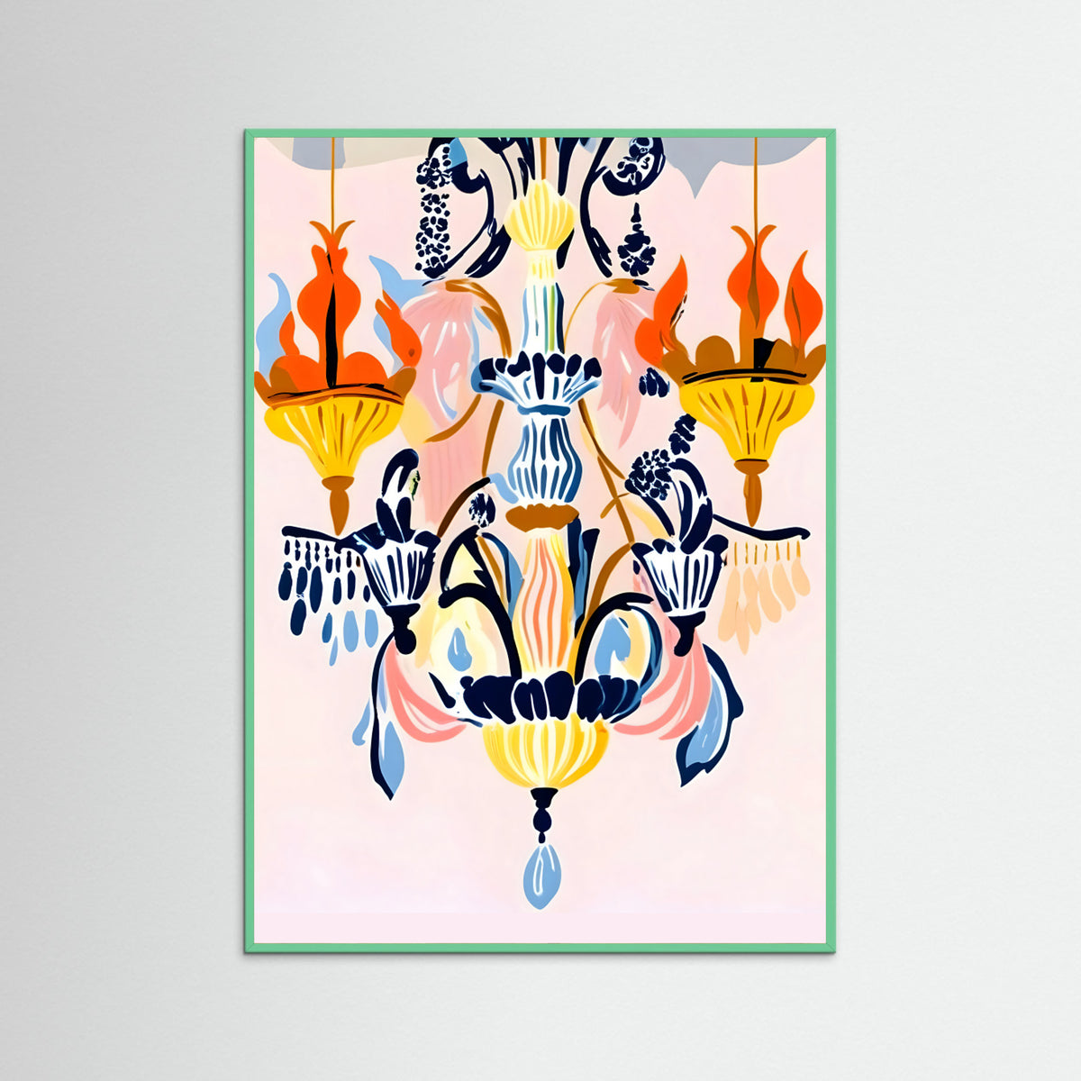 Mint Wood The Chandelier Poster