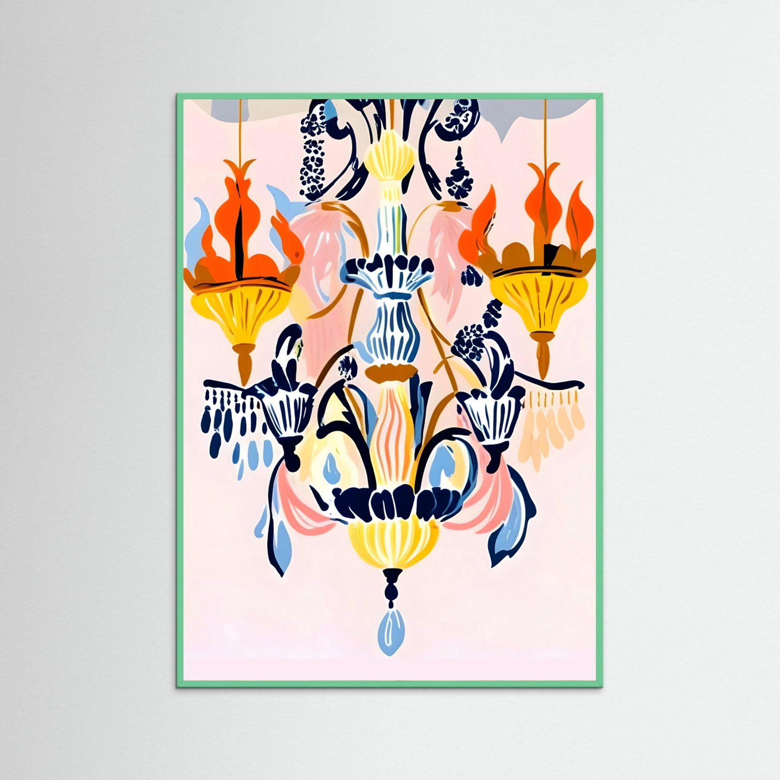 Mint Wood The Chandelier Poster