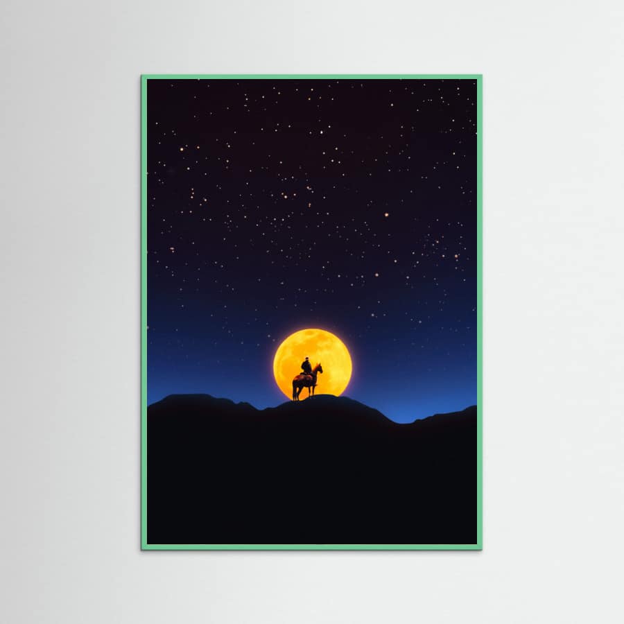 Mint Wood The Rider and the Moon Poster