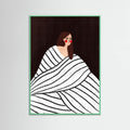 The Woman With Black and White Stripes Poster – Poster und Kunstdruck