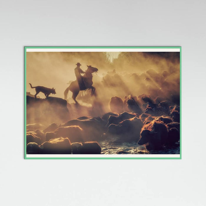 Mint Wood The buffalo shepherd Poster