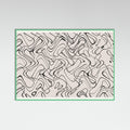 Mint Wood Thin Shakey Lines Poster