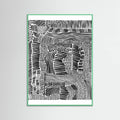 Mint Wood Tribal Art Poster