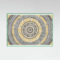 Mint Wood Tribal Sun Poster