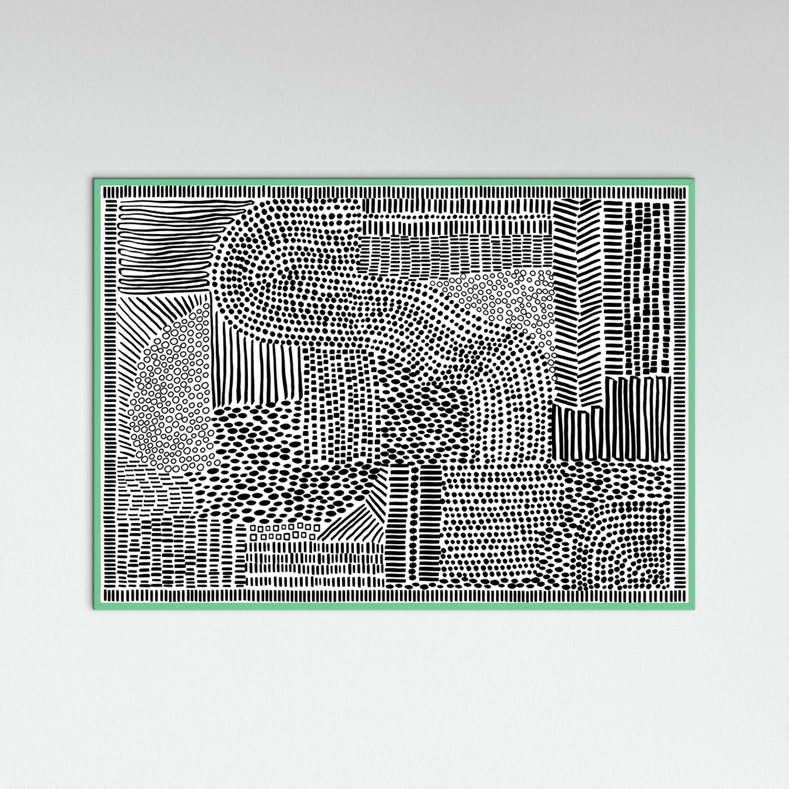 Mint Wood Tribal Tapestry Poster