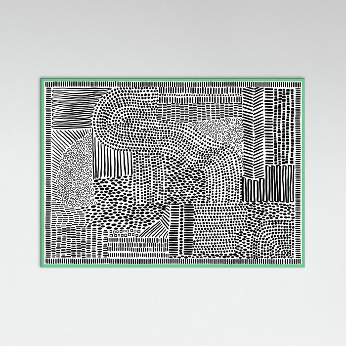 Mint Wood Tribal Tapestry Poster