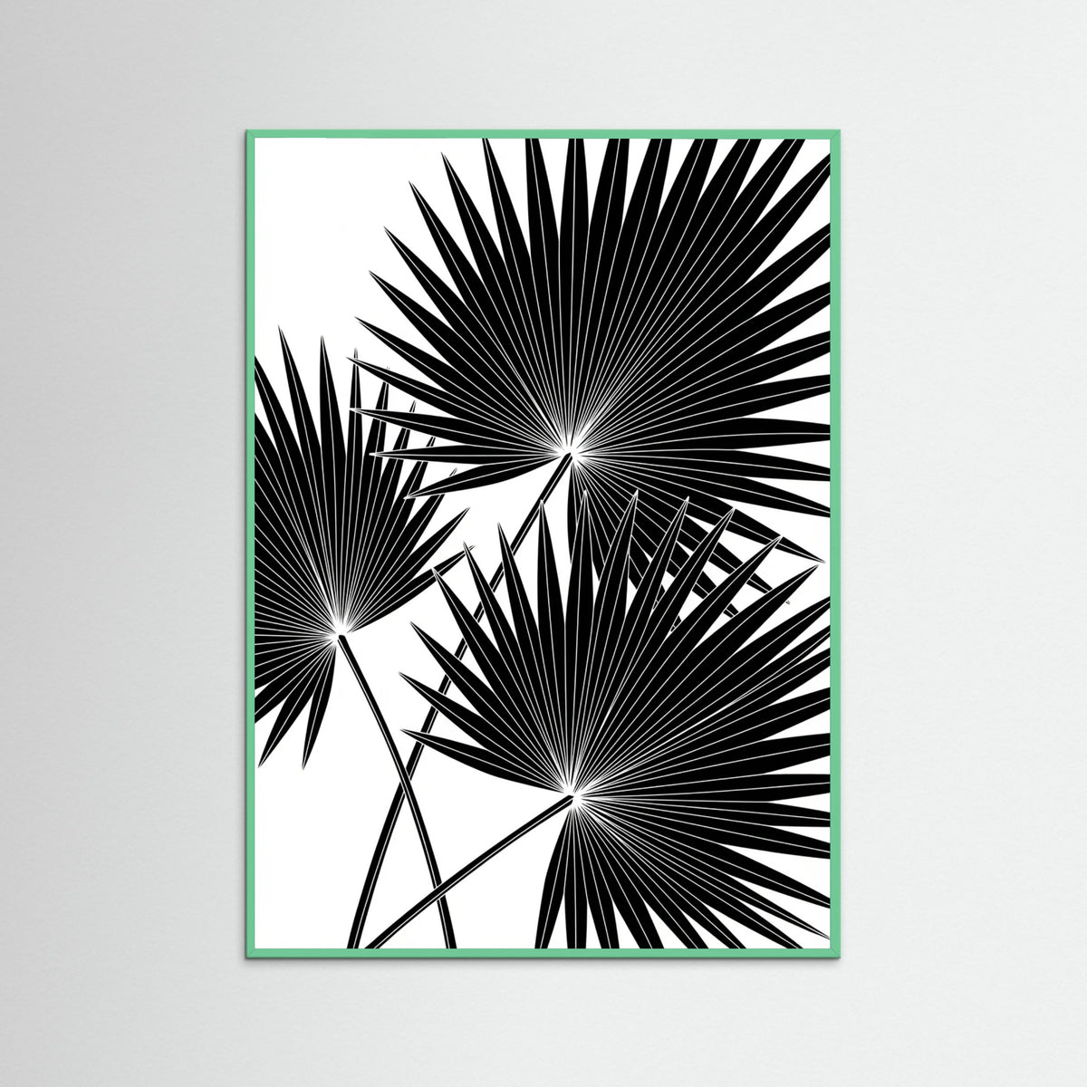 Mint Wood Tropical Silhouette