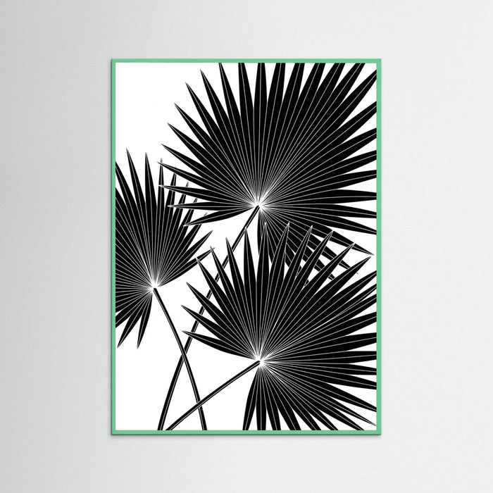 Mint Wood Tropical Silhouette