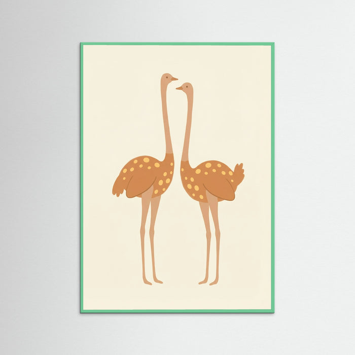Mint Wood Twin Giraffes
