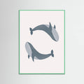 Two Whales Poster – Poster und Kunstdruck