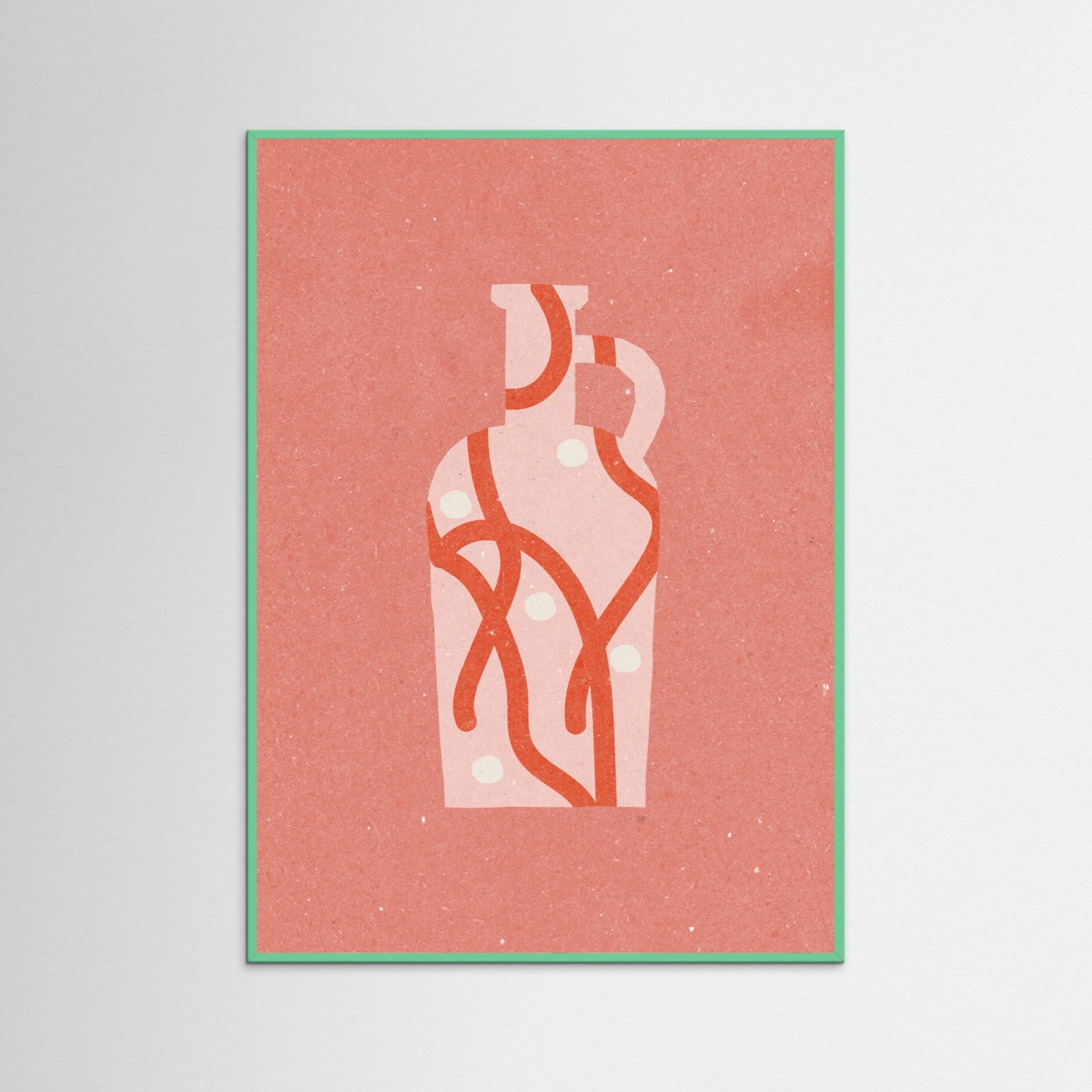 Mint Wood Vase 4 Poster