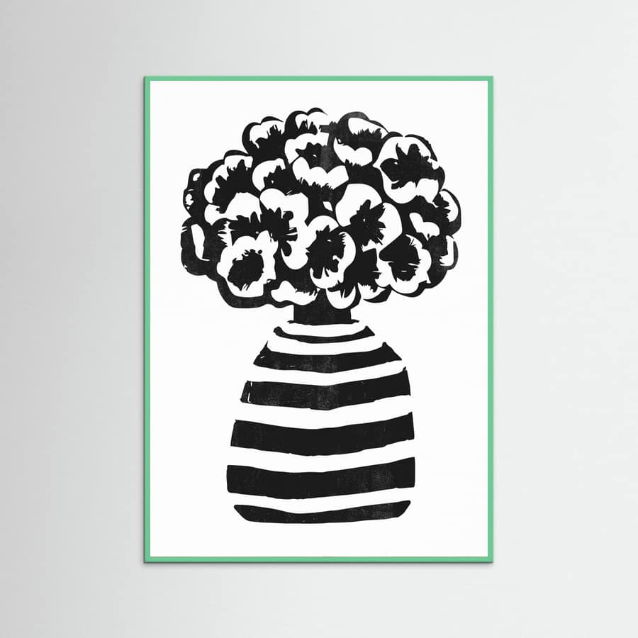 Vase Striped Poster – plakat og kunsttryk