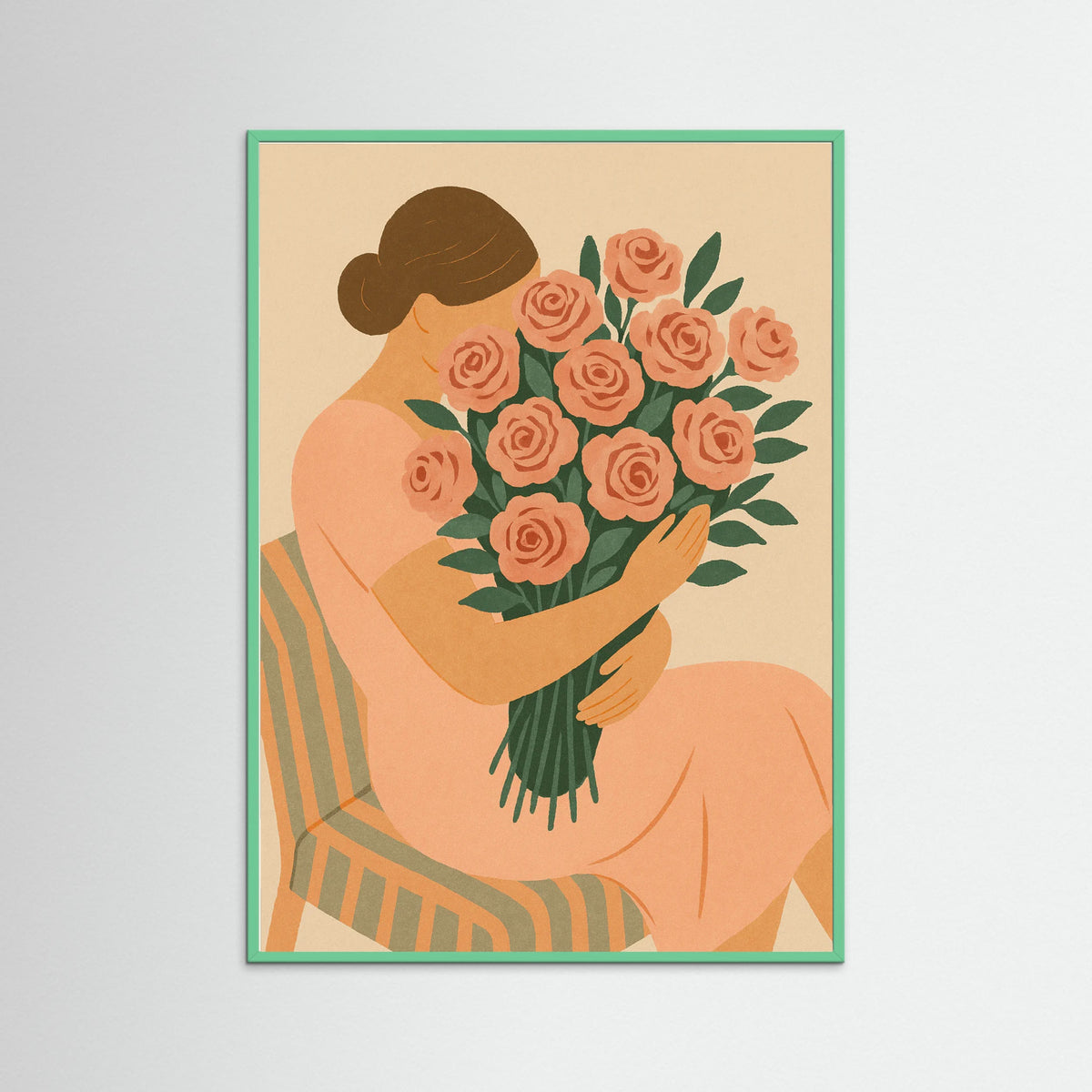 Mint Wood Veiled Blossoms