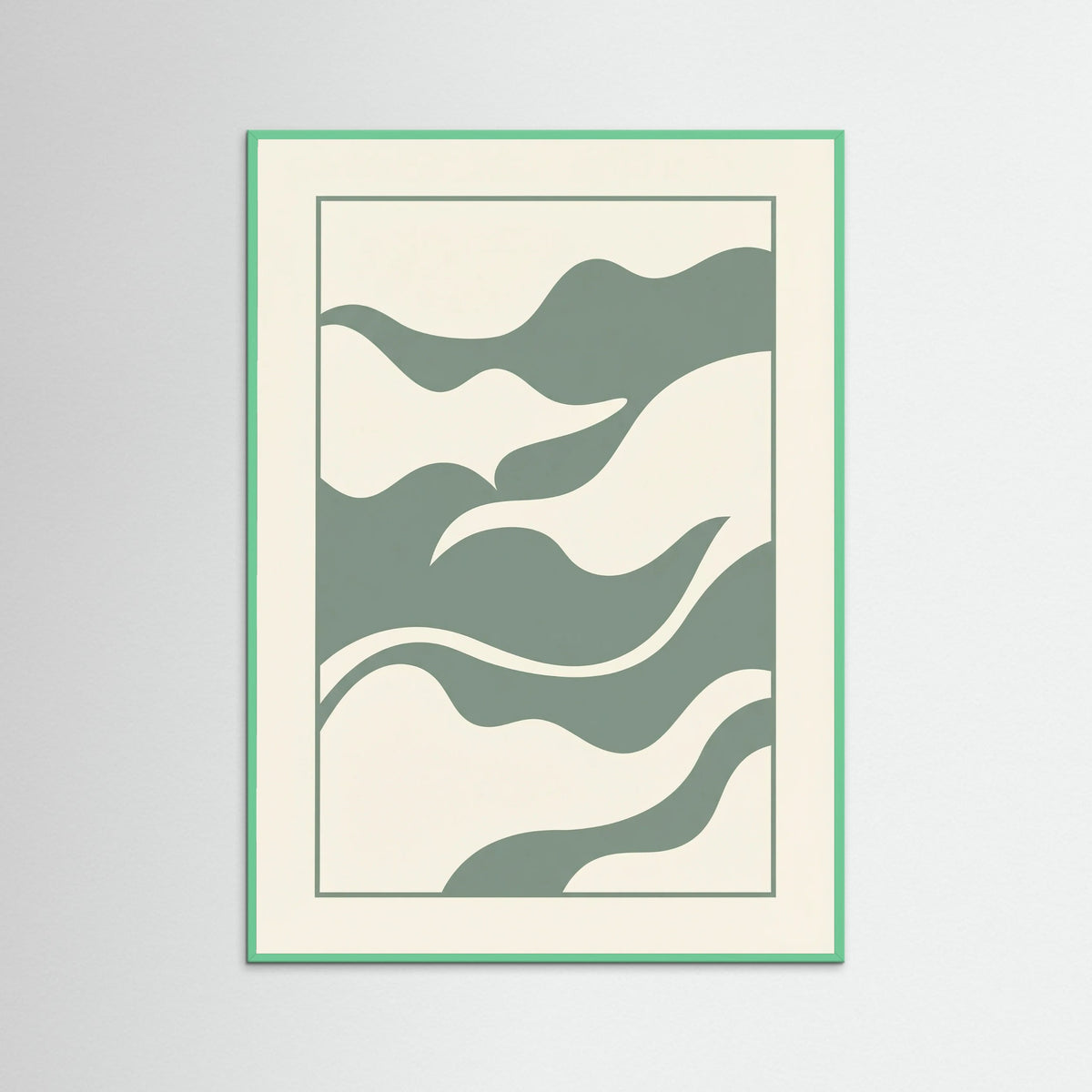 Mint Wood Verdant Abstract
