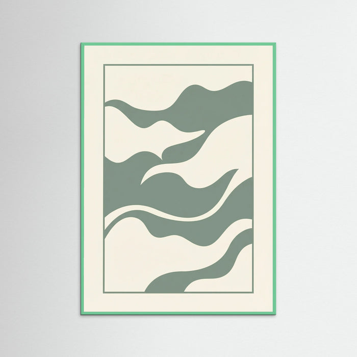 Mint Wood Verdant Abstract