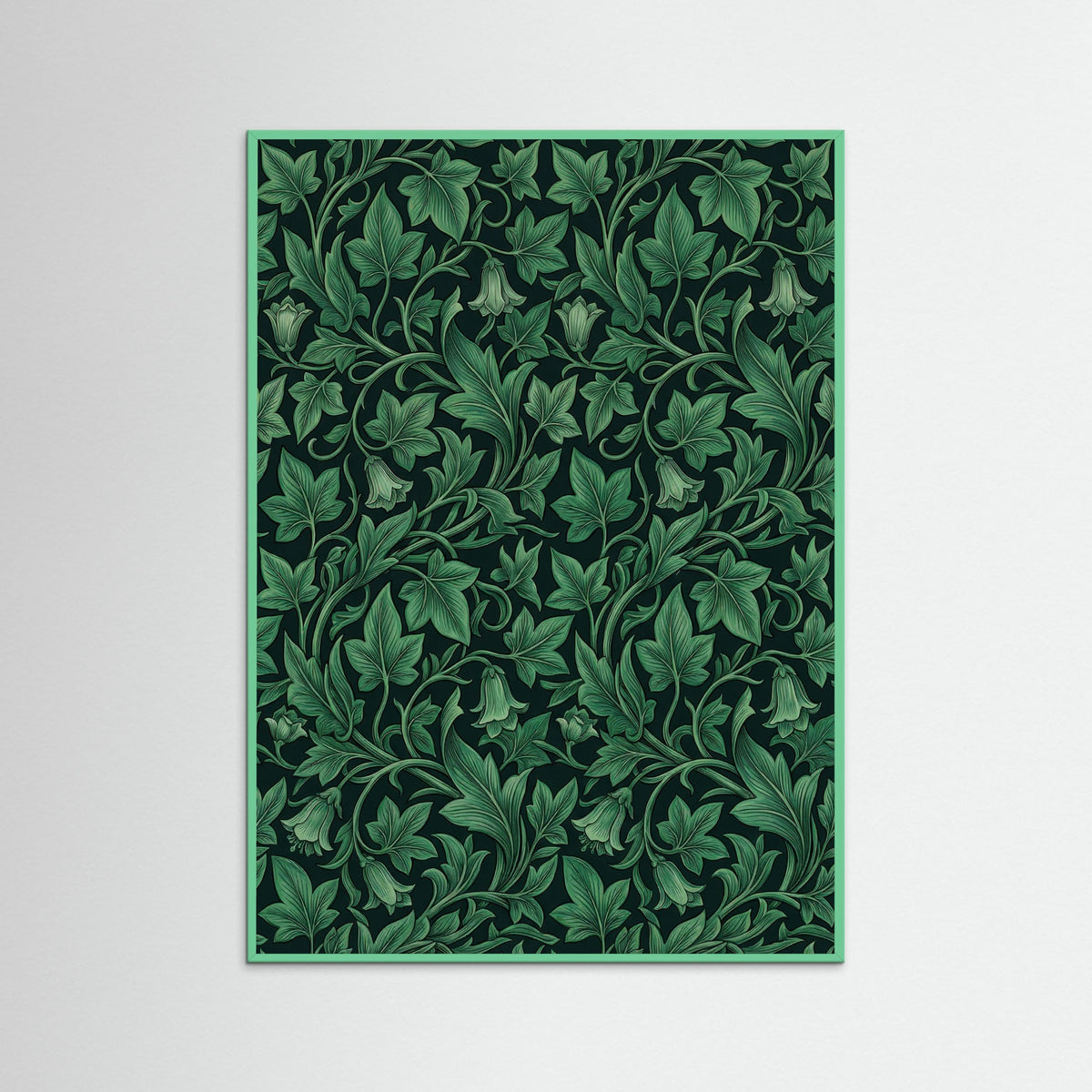 Mint Wood Verdant Acanthus Pattern