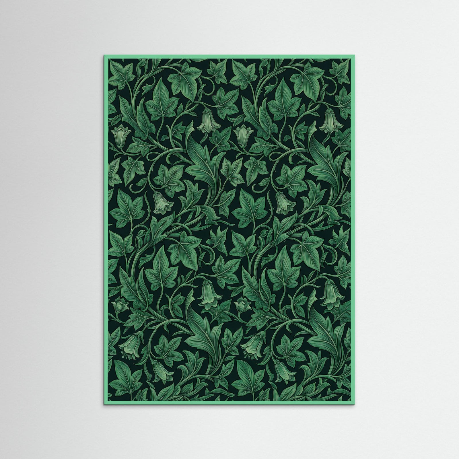 Mint Wood Verdant Acanthus Pattern