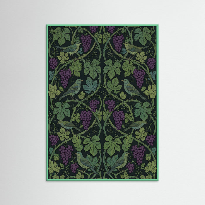 Mint Wood Verdant Bloom Pattern