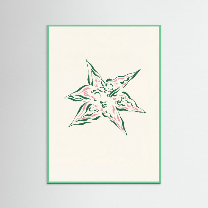 Mint Wood Verdant Bloom Star