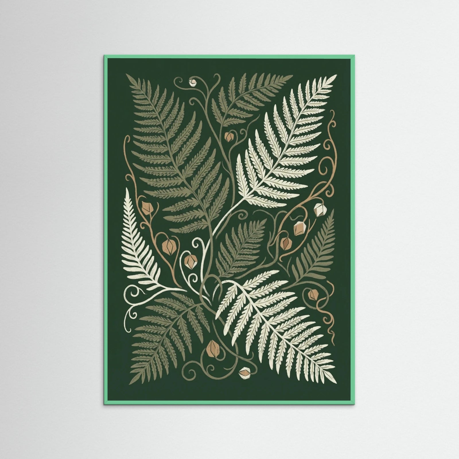 Mint Wood Verdant Bloom Vines