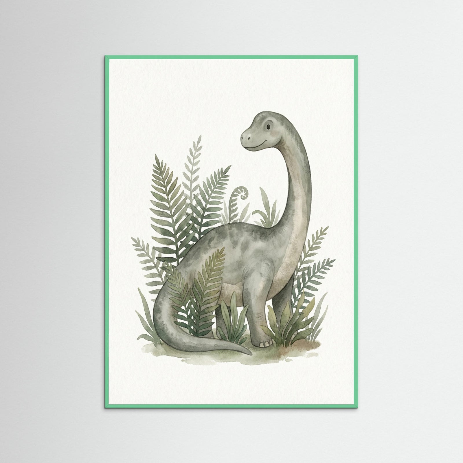 Mint Wood Verdant Dino Portrait