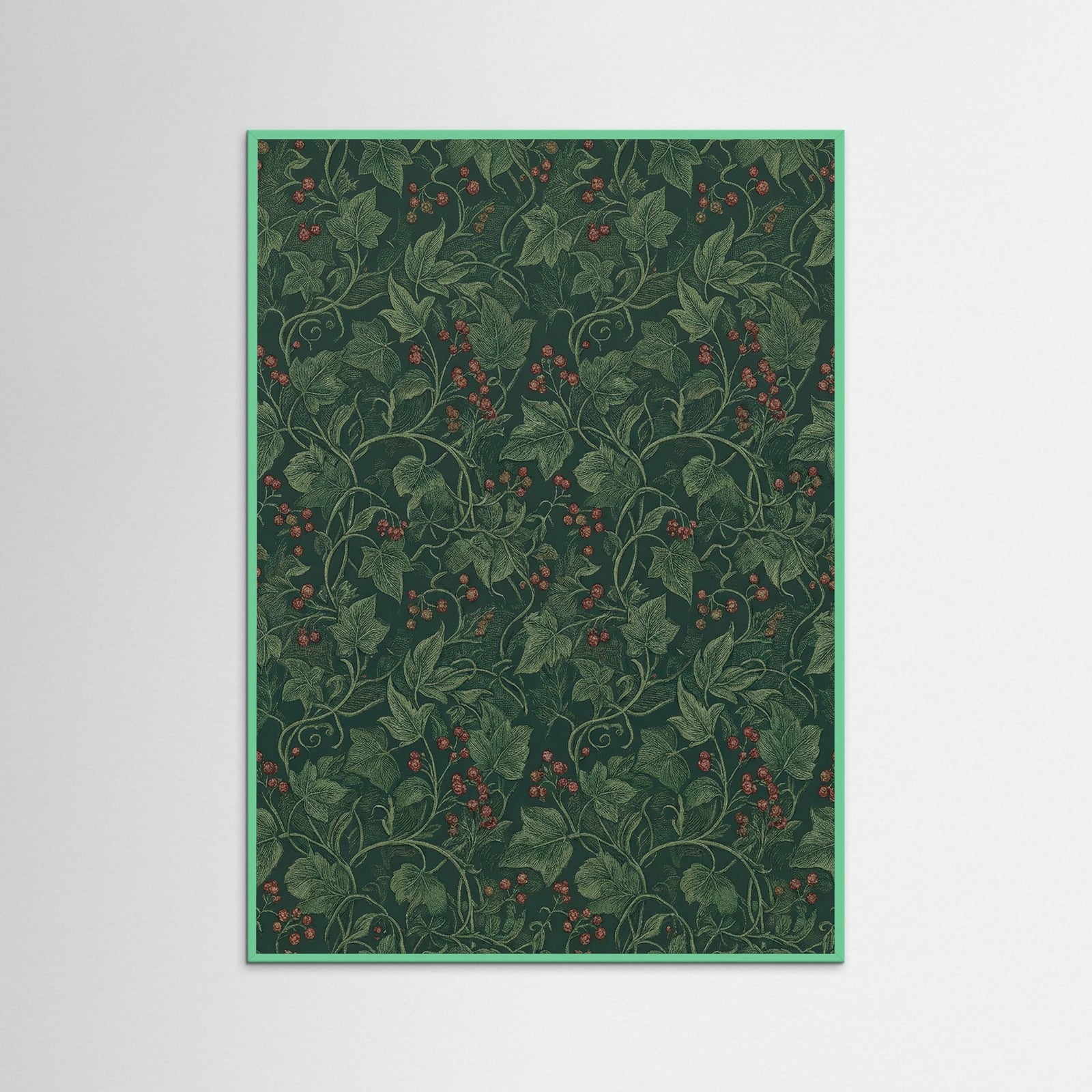 Mint Wood Verdant Floral Tapestry