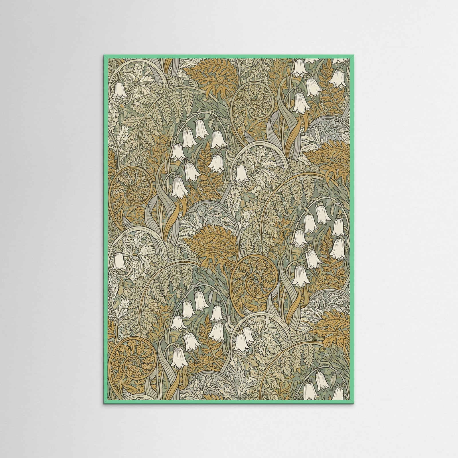 Mint Wood Verdant Pattern
