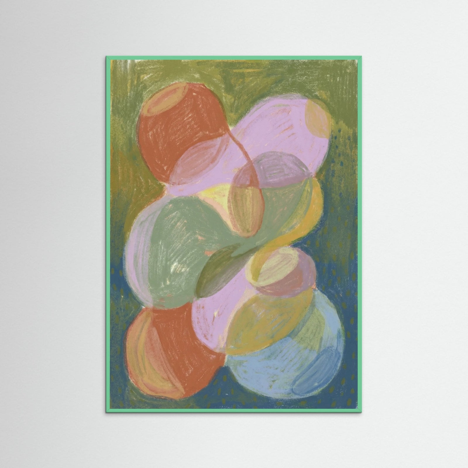 Mint Wood Vibrant Abstract Forms