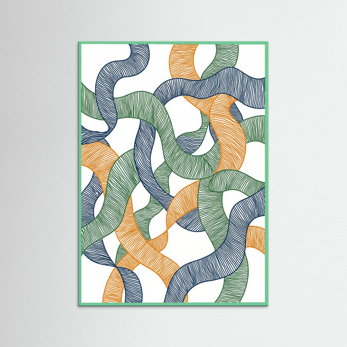 Mint Wood Vibrant Contours