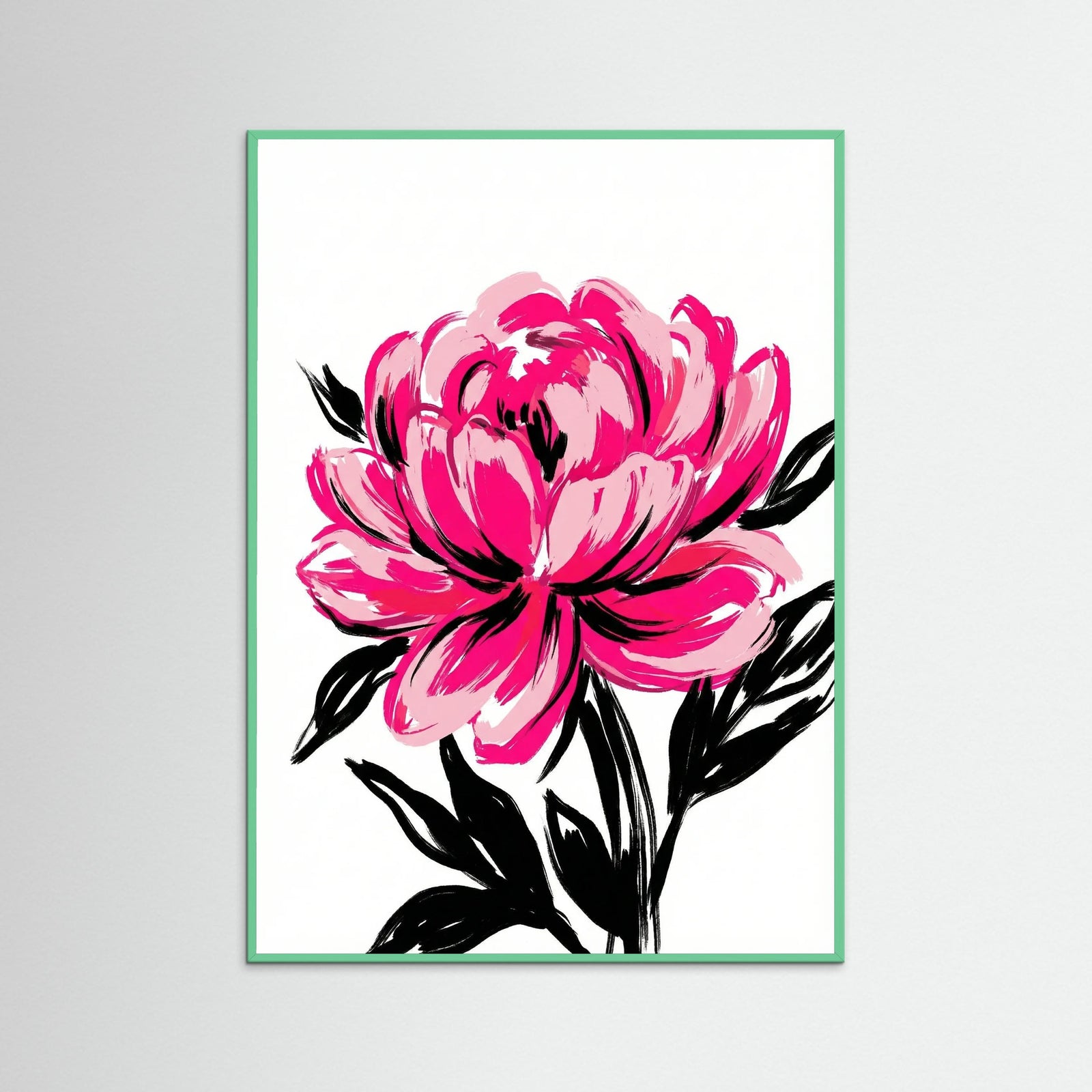 Mint Wood Vibrant Floral Embrace