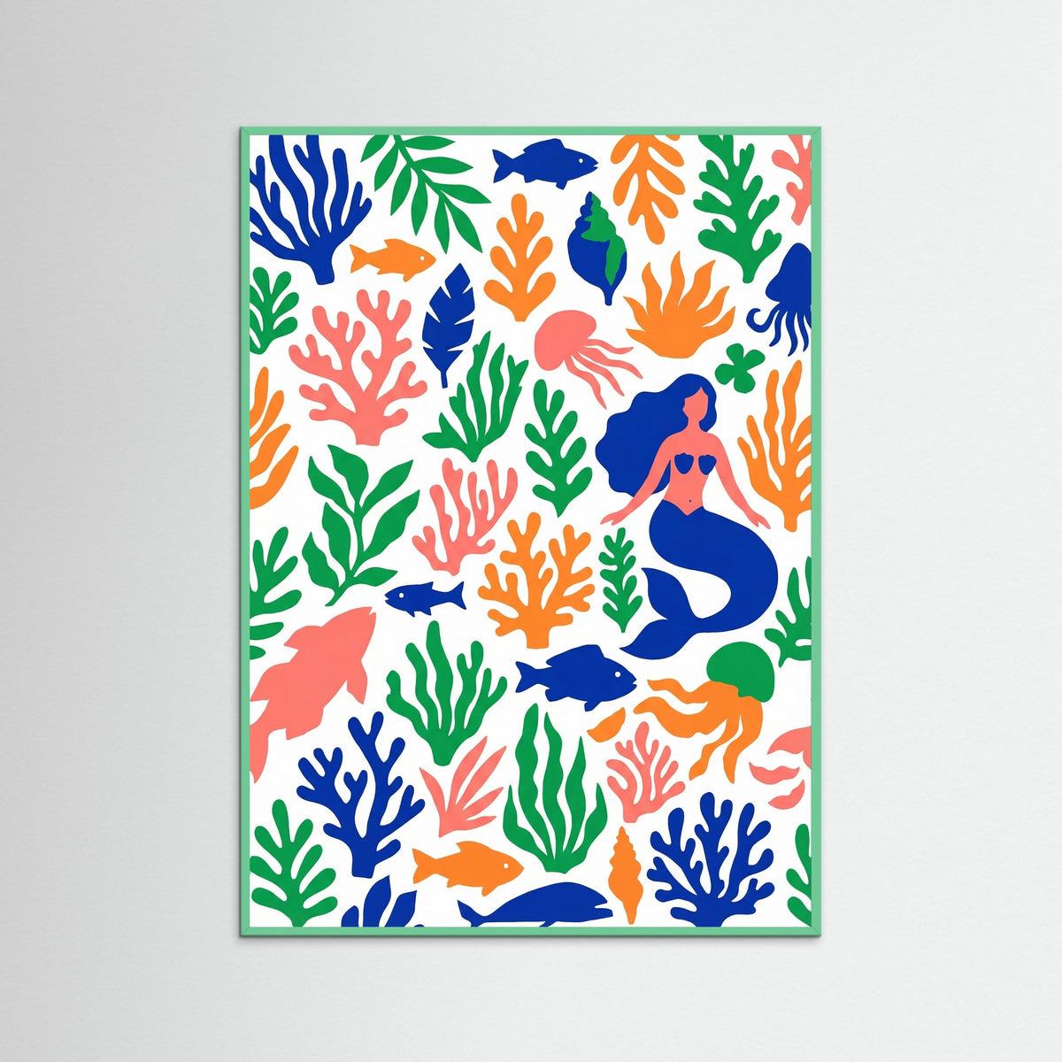 Mint Wood Vibrant Leaf Symphony