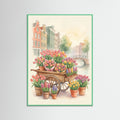 Mint Wood Vibrant Market Flowers