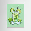 Mint Wood Vibrant Mojito Art