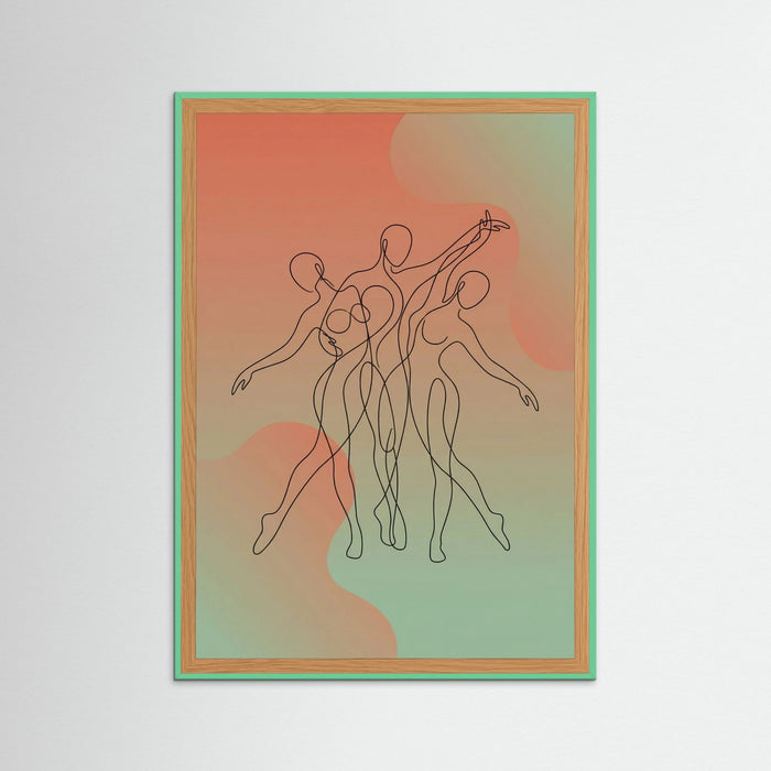 Mint Wood Vibrant Movement Poster