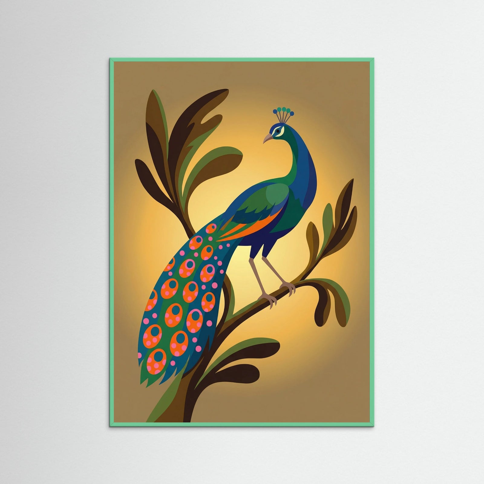 Mint Wood Vibrant Striped Gallop