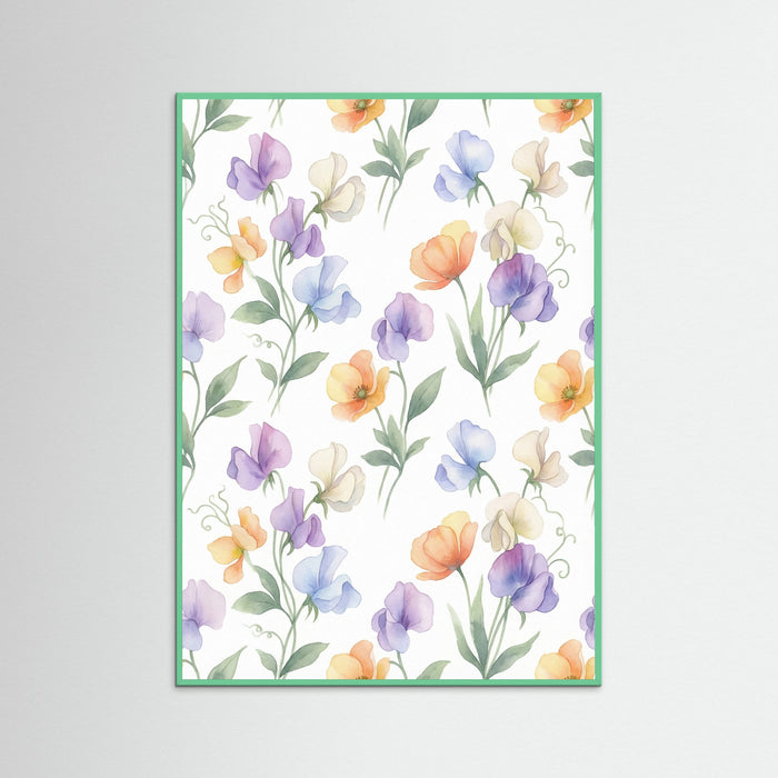 Mint Wood Vintage Rose Blooms