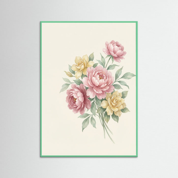Mint Wood Vintage Rose Scatter