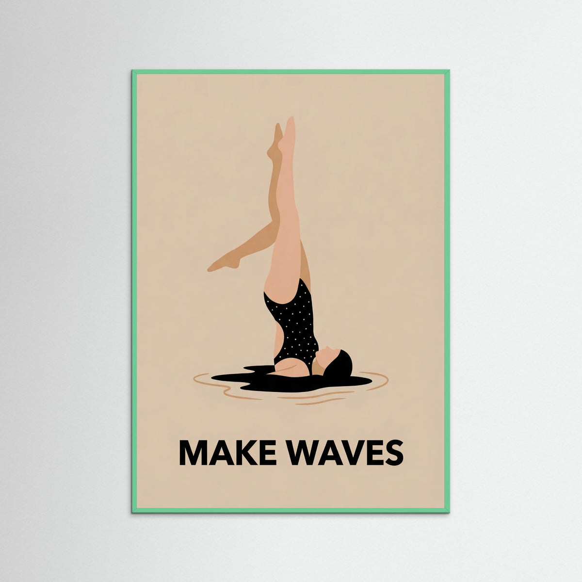 Mint Wood Vintage Swimmer