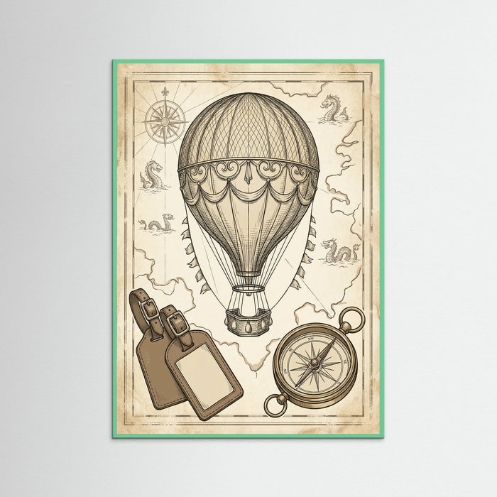 Mint Wood Vintage Travel Elegance