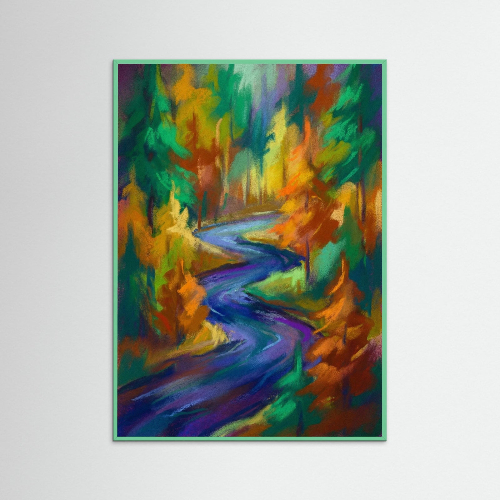 Mint Wood Vivid Mountainscape