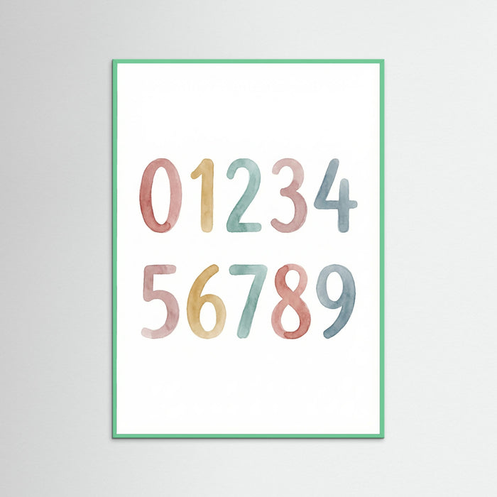 Mint Wood Watercolor Alphabet