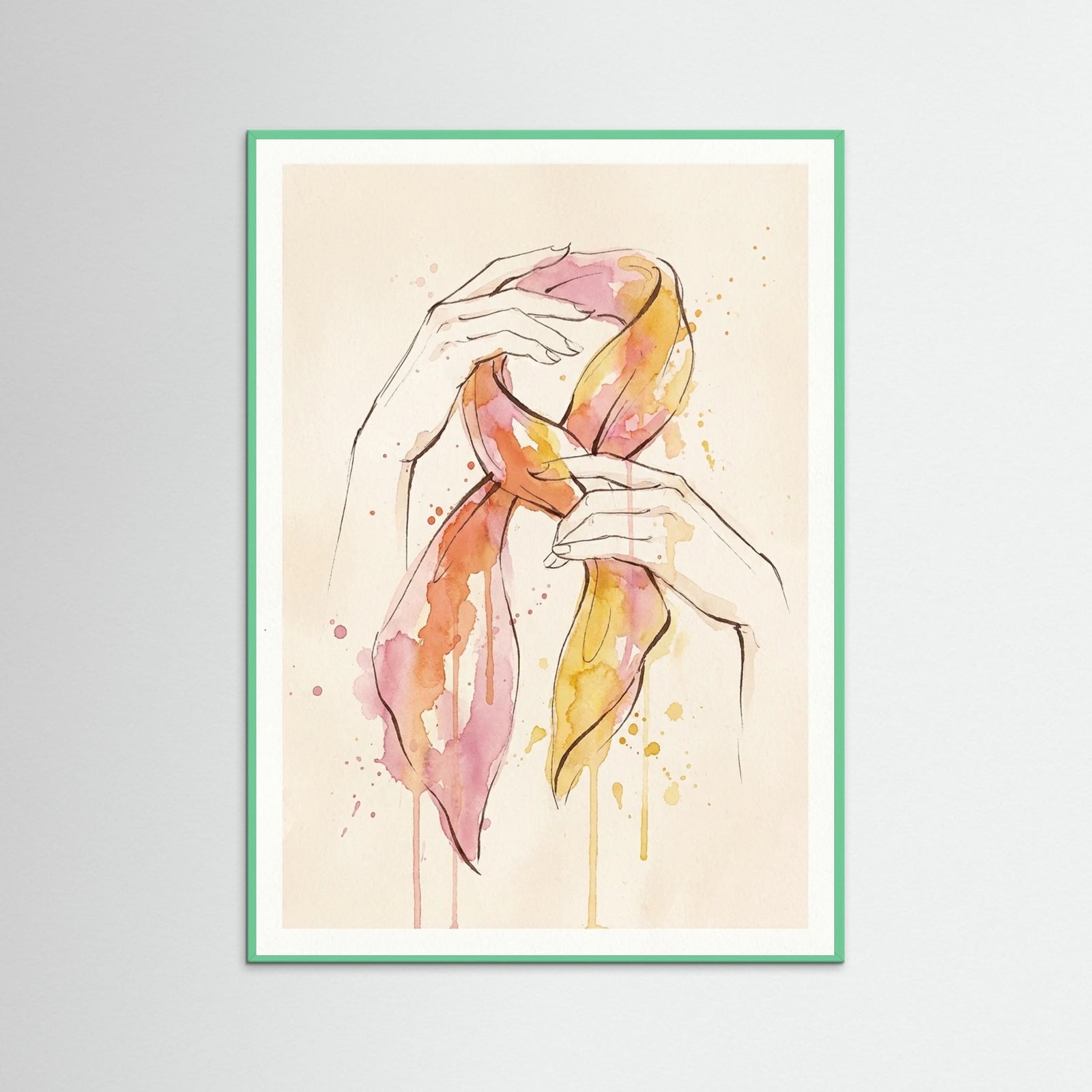 Mint Wood Watercolor Muse