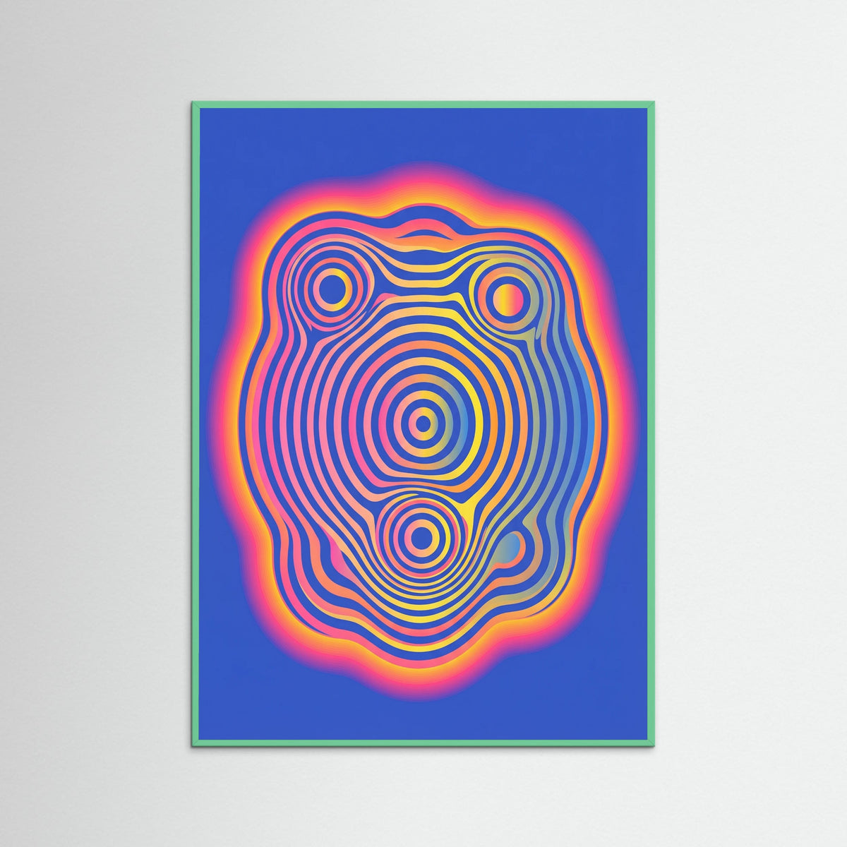 Mint Wood Wavy Checkers Bloom