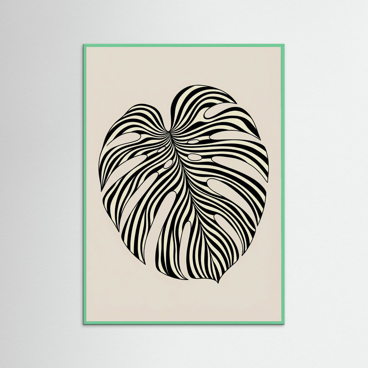 Mint Wood Wavy Silhouette